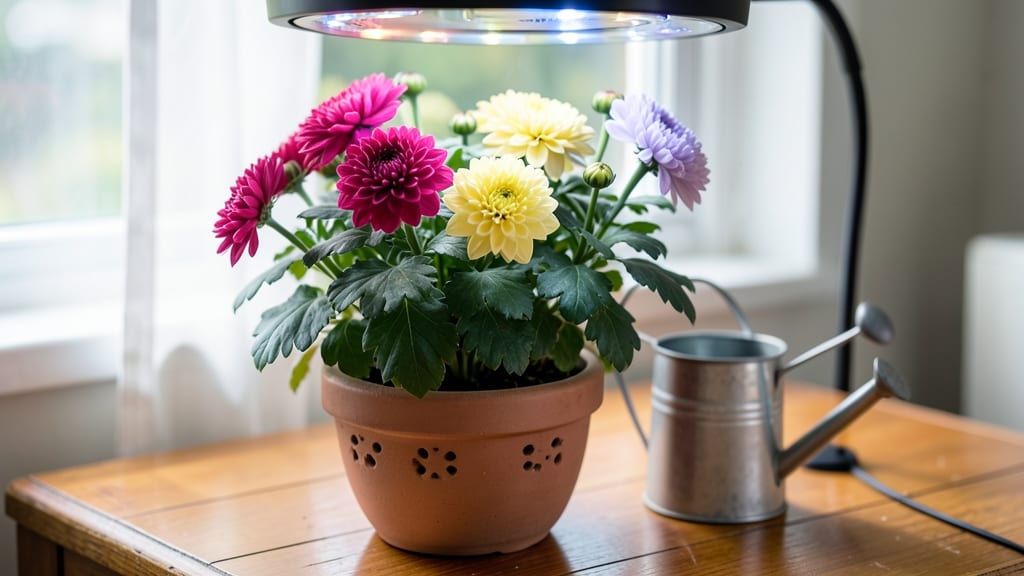 Can Mums Grow Indoors: Light, Temperature, and Pot Size Requirements