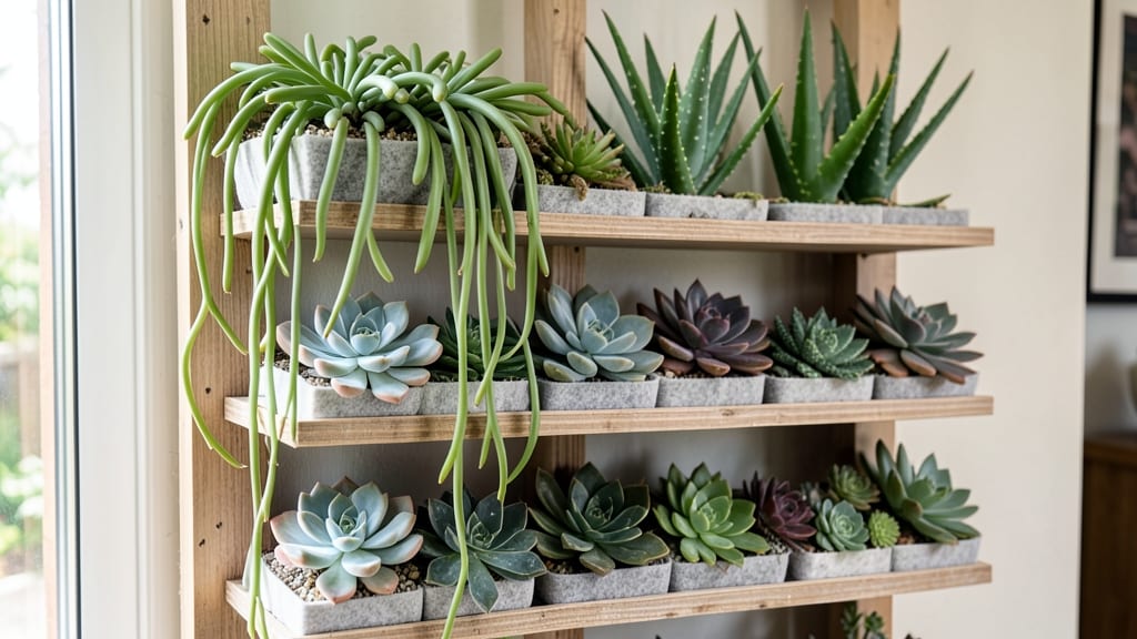 Indoor Succulent Wall: Space-Saving Green Thumb Paradise