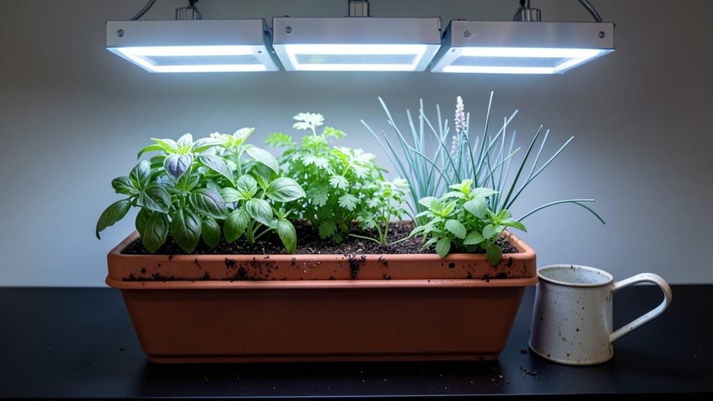 Indoor Herb Grow Lights: Full-Spectrum LED Setup for Year-Round Freshness