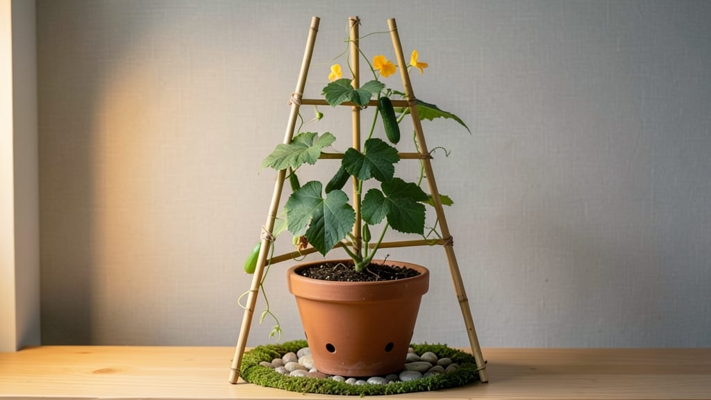 Indoor Cucumber Trellis: Vertical Space-Saving for Bountiful Harvests