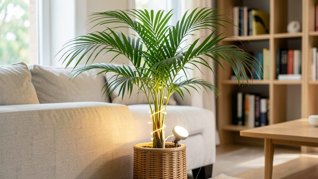 Light Up Palm Tree Indoor: Low-Light Thriving With Artificial Sunlight