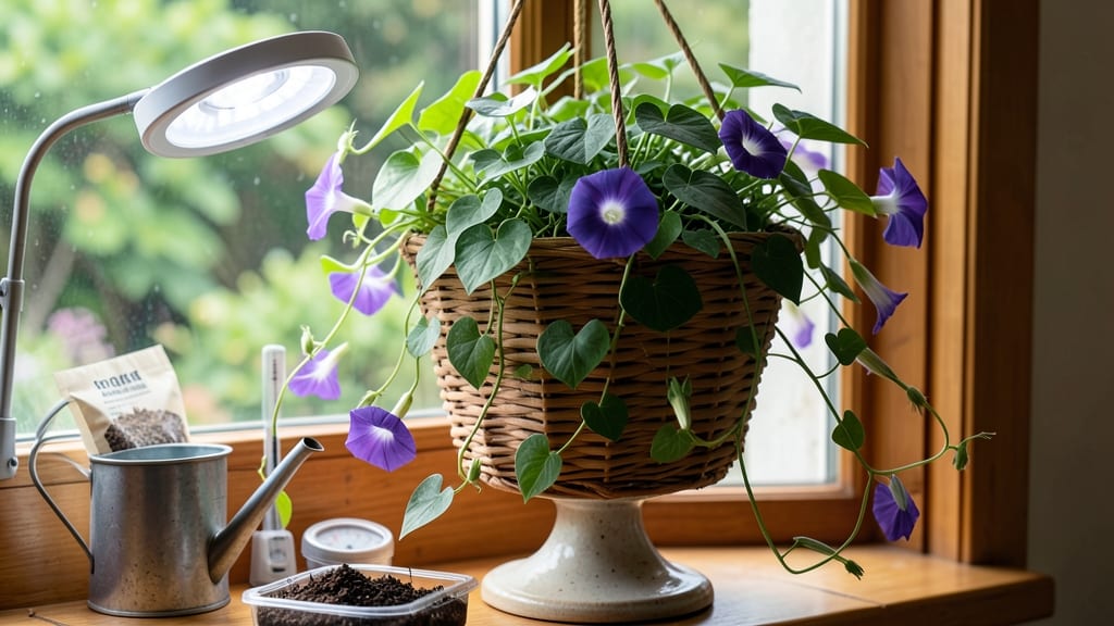 Can You Grow Morning Glories Indoors: Best Varieties and Light Needs