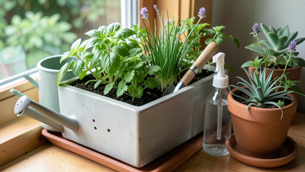 Indoor Raised Planter Garden: Vertical Space-Saving Design for Herbs and Veggies