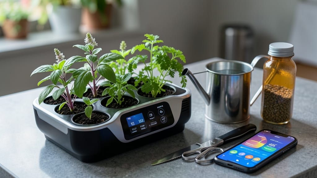 Smart Indoor Herb Garden Kit: Fresh Harvests Without Sunlight or Soil